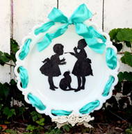 Easy Milk Glass Silhouette Plate