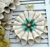 Welcome to My World Vintage Paper Wreath Tutorial